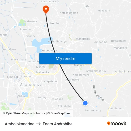 Ambolokandrina to Enam Androhibe map