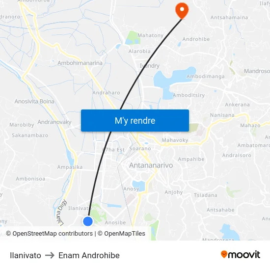 Ilanivato to Enam Androhibe map