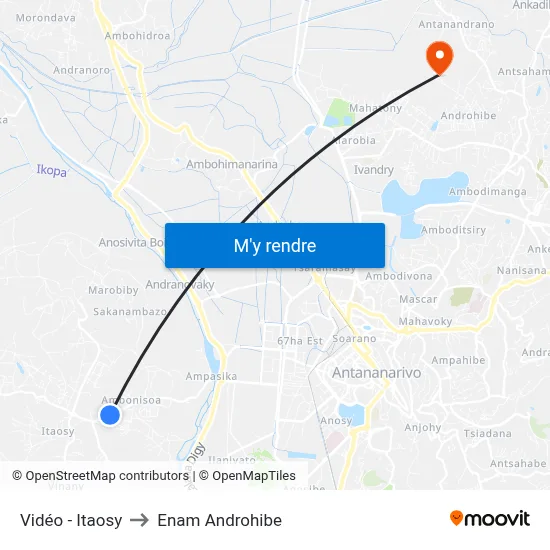 Vidéo - Itaosy to Enam Androhibe map