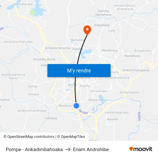 Pompe - Ankadimbahoaka to Enam Androhibe map