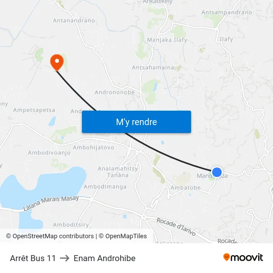 Arrêt Bus 11 to Enam Androhibe map
