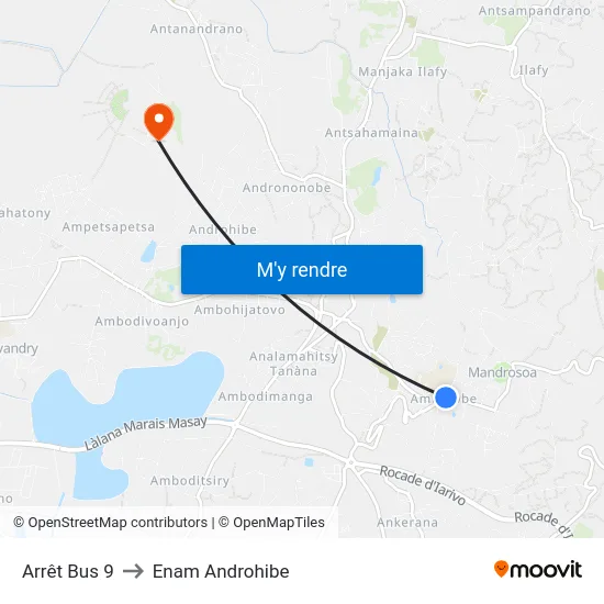 Arrêt Bus 9 to Enam Androhibe map