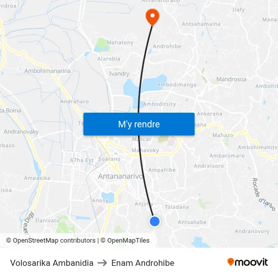 Volosarika Ambanidia to Enam Androhibe map