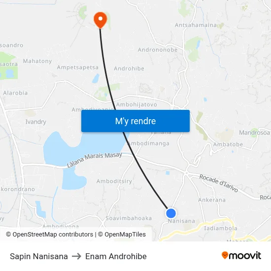 Sapin Nanisana to Enam Androhibe map
