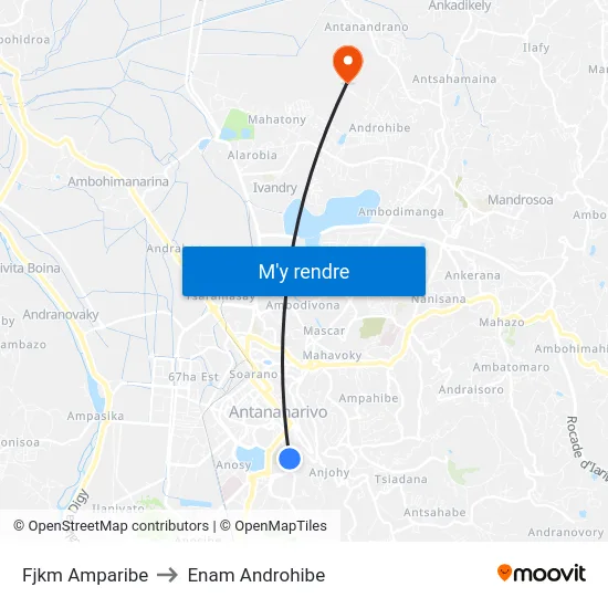 Fjkm Amparibe to Enam Androhibe map