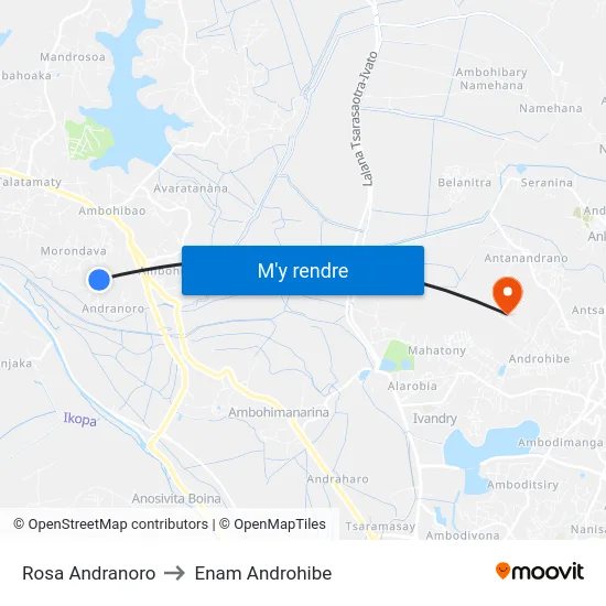 Rosa Andranoro to Enam Androhibe map