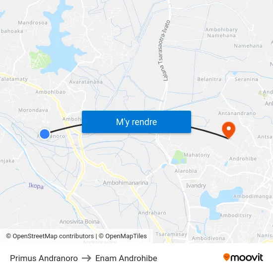 Primus Andranoro to Enam Androhibe map