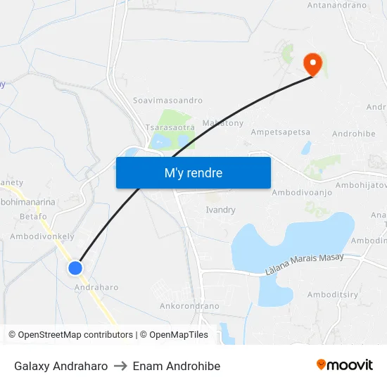 Galaxy Andraharo to Enam Androhibe map