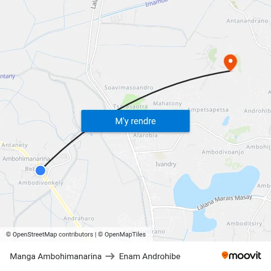 Manga Ambohimanarina to Enam Androhibe map