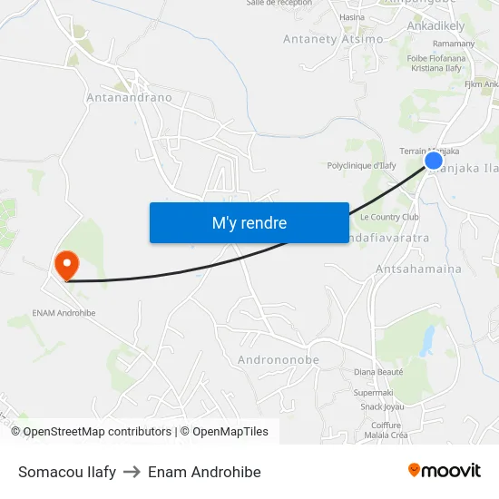 Somacou Ilafy to Enam Androhibe map