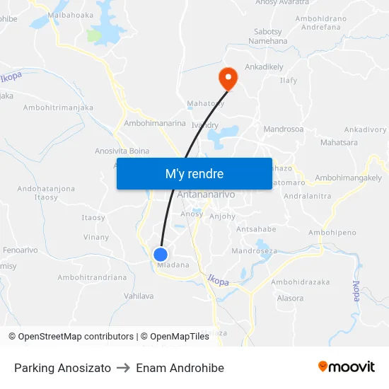Parking Anosizato to Enam Androhibe map