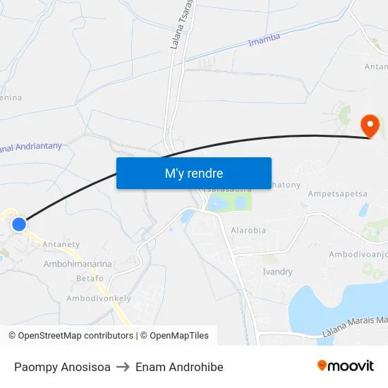 Paompy Anosisoa to Enam Androhibe map