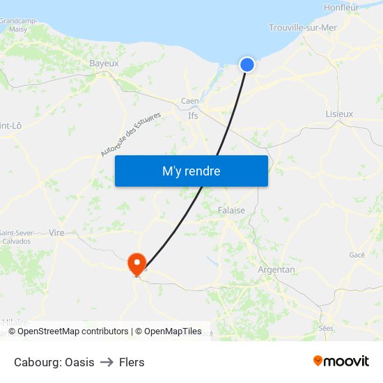 Cabourg: Oasis to Flers map