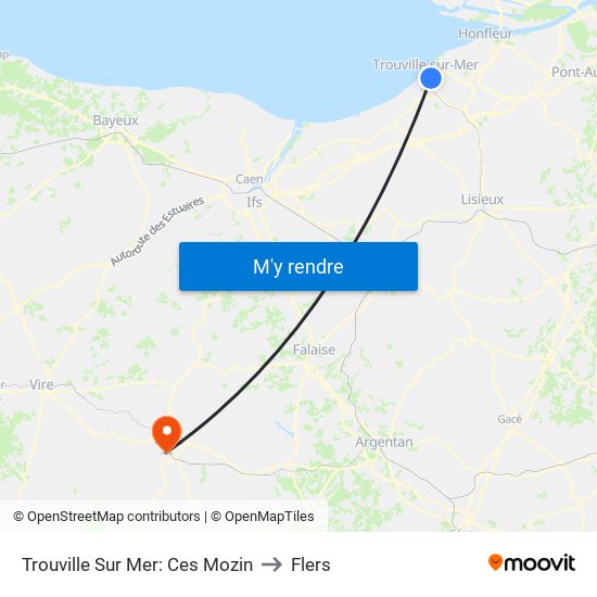 Trouville Sur Mer: Ces Mozin to Flers map