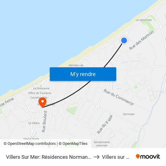 Villers Sur Mer: Résidences Normandes to Villers sur Mer map
