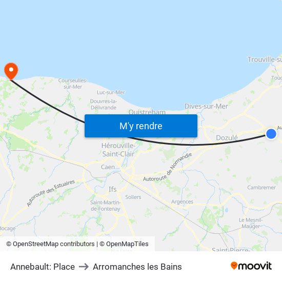 Annebault: Place to Arromanches les Bains map