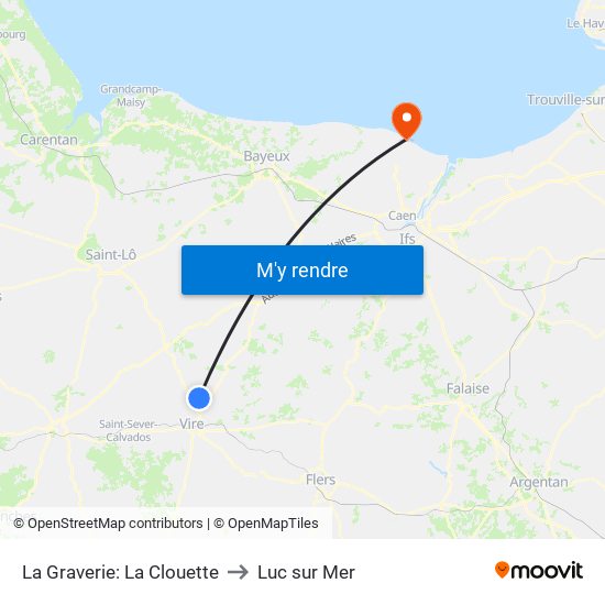 La Graverie: La Clouette to Luc sur Mer map