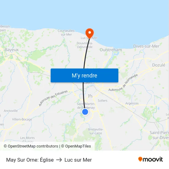 May Sur Orne: Église to Luc sur Mer map