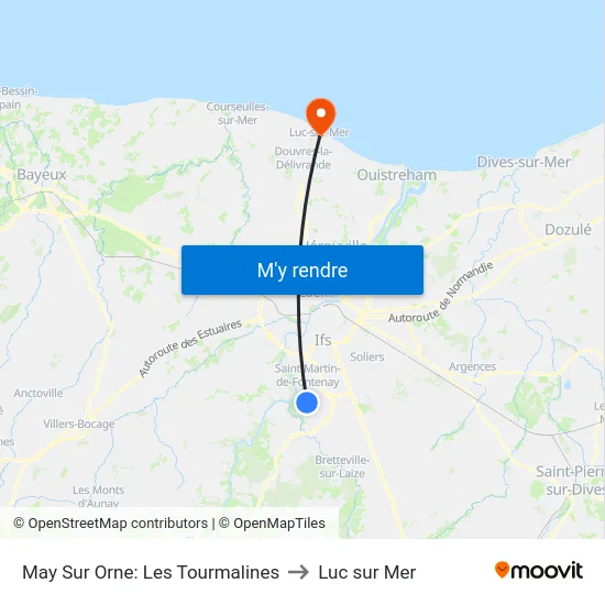 May Sur Orne: Les Tourmalines to Luc sur Mer map