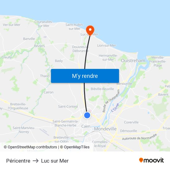 Péricentre to Luc sur Mer map