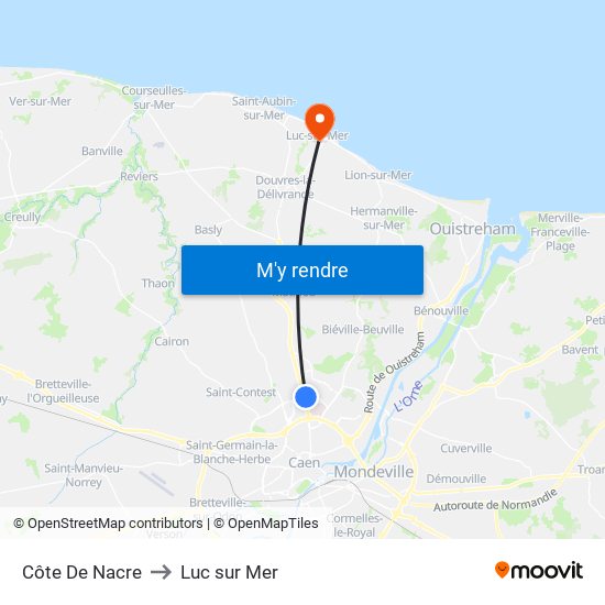 Côte De Nacre to Luc sur Mer map
