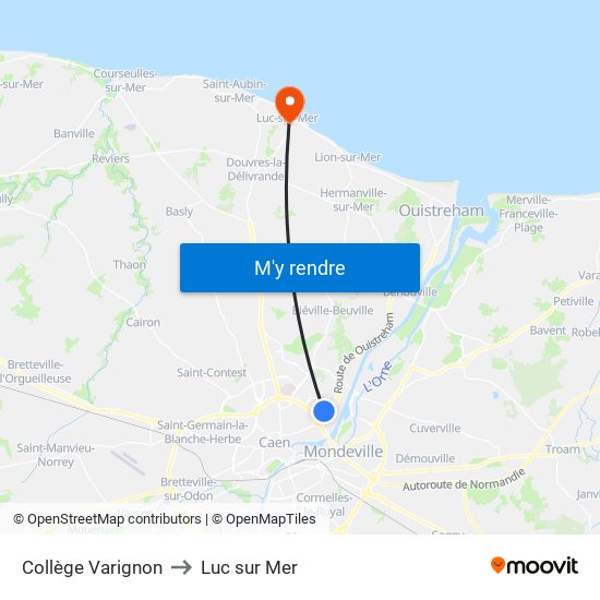 Collège Varignon to Luc sur Mer map