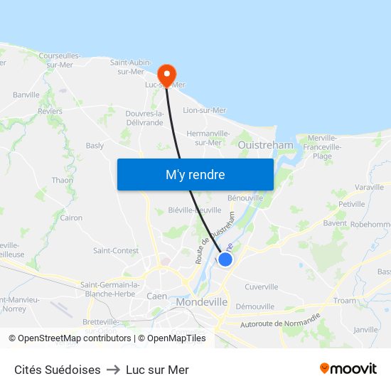 Cités Suédoises to Luc sur Mer map