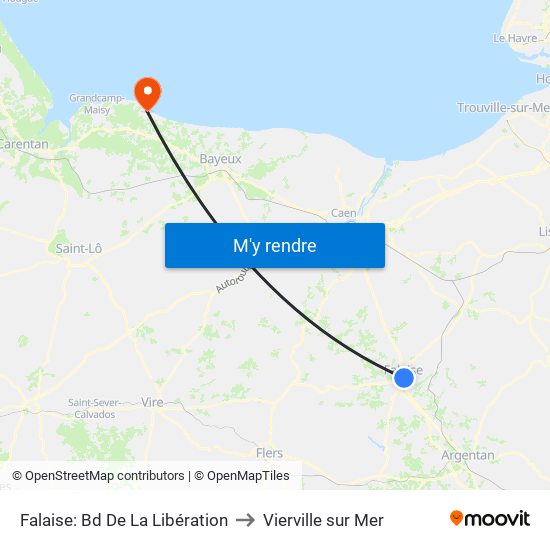 Falaise: Bd De La Libération to Vierville sur Mer map