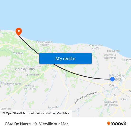 Côte De Nacre to Vierville sur Mer map