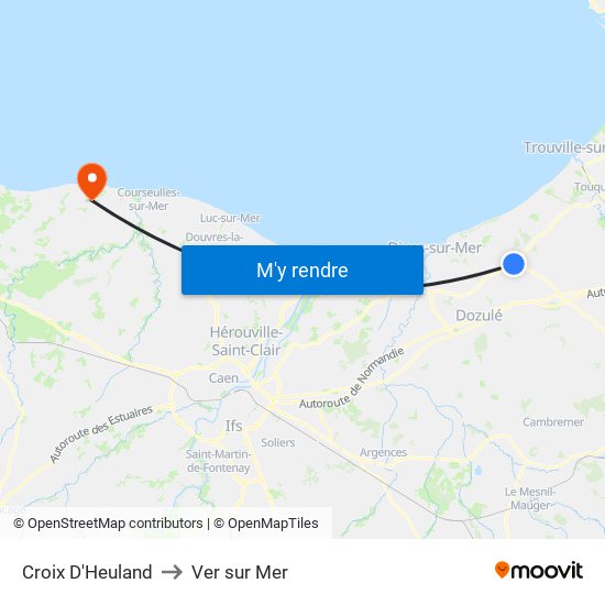 Croix D'Heuland to Ver sur Mer map