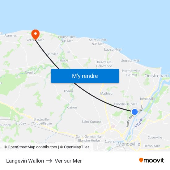 Langevin Wallon to Ver sur Mer map