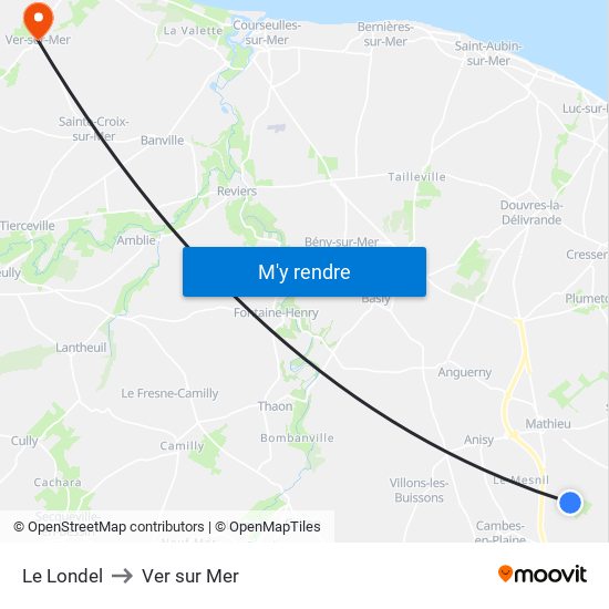 Le Londel to Ver sur Mer map