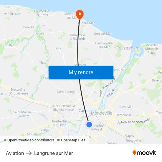 Aviation to Langrune sur Mer map