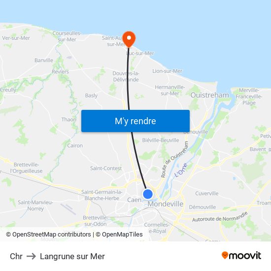 Chr to Langrune sur Mer map