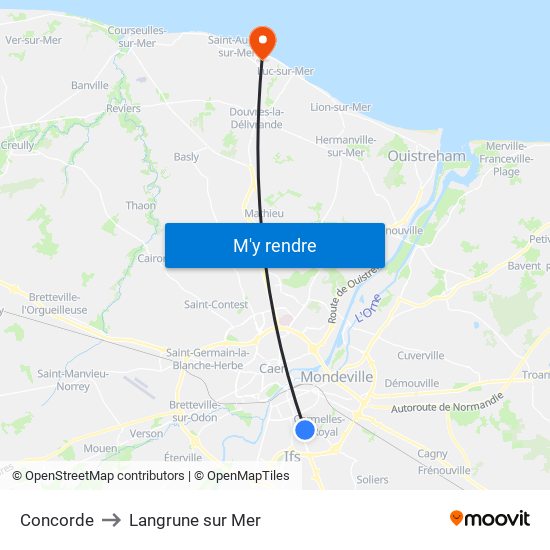 Concorde to Langrune sur Mer map
