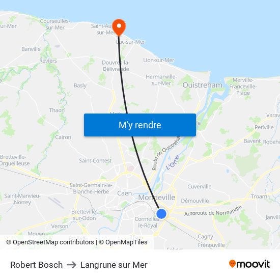 Robert Bosch to Langrune sur Mer map