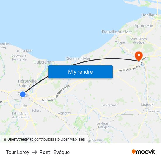 Tour Leroy to Pont l Évêque map