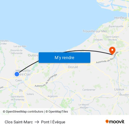 Clos Saint-Marc to Pont l Évêque map