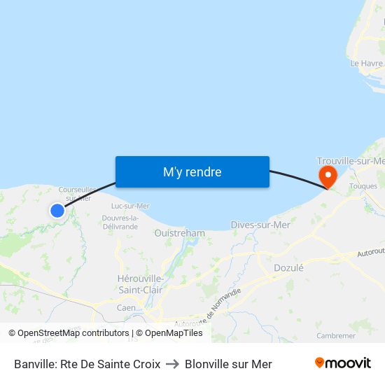 Banville: Rte De Sainte Croix to Blonville sur Mer map