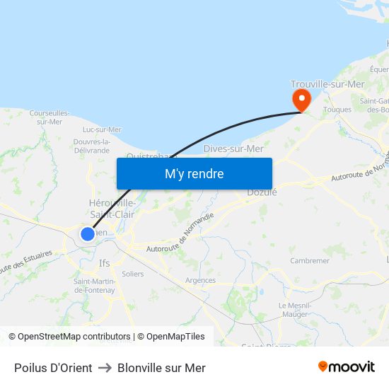 Poilus D'Orient to Blonville sur Mer map