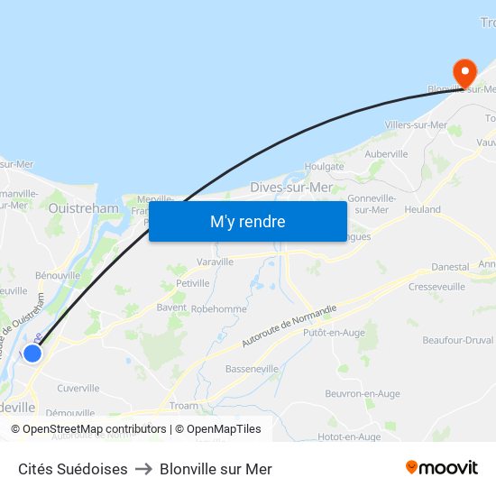 Cités Suédoises to Blonville sur Mer map