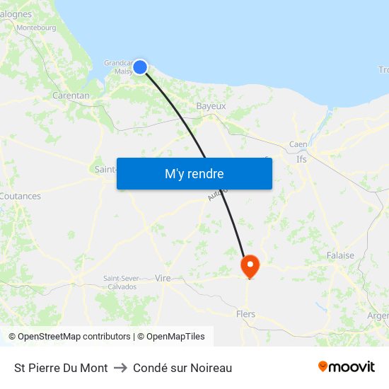 St Pierre Du Mont to Condé sur Noireau map