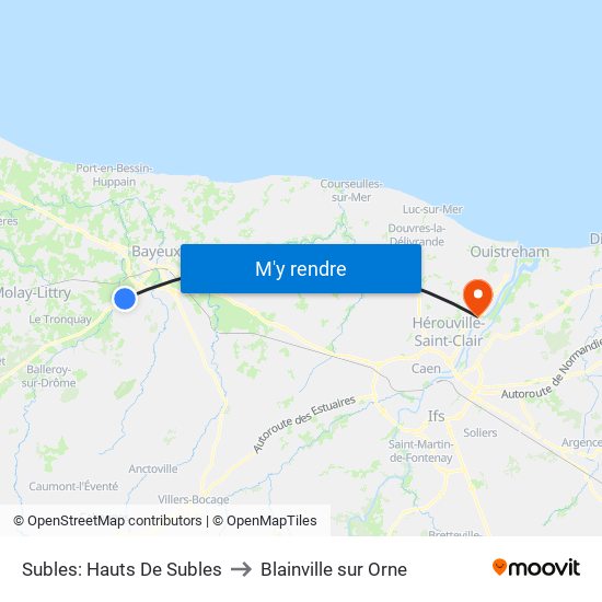 Subles: Hauts De Subles to Blainville sur Orne map
