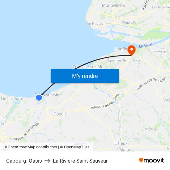 Cabourg: Oasis to La Rivière Saint Sauveur map