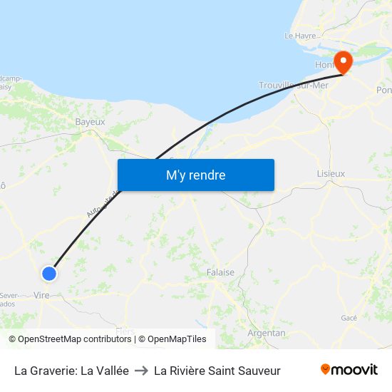 La Graverie: La Vallée to La Rivière Saint Sauveur map