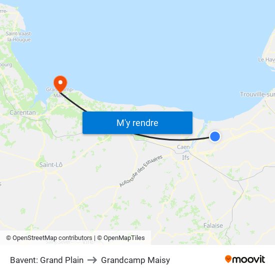 Bavent: Grand Plain to Grandcamp Maisy map