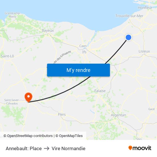 Annebault: Place to Vire Normandie map