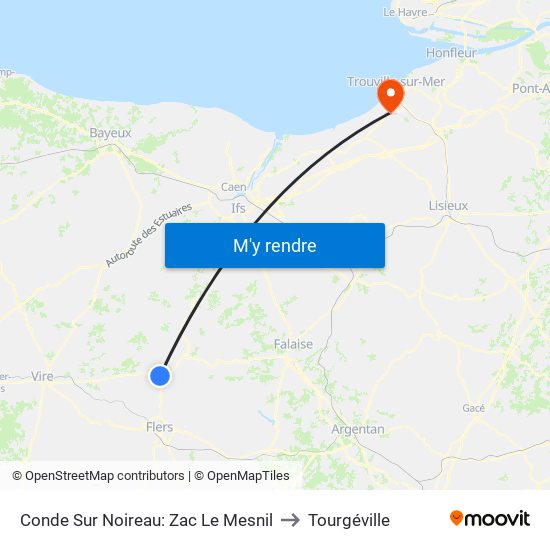 Conde Sur Noireau: Zac Le Mesnil to Tourgéville map