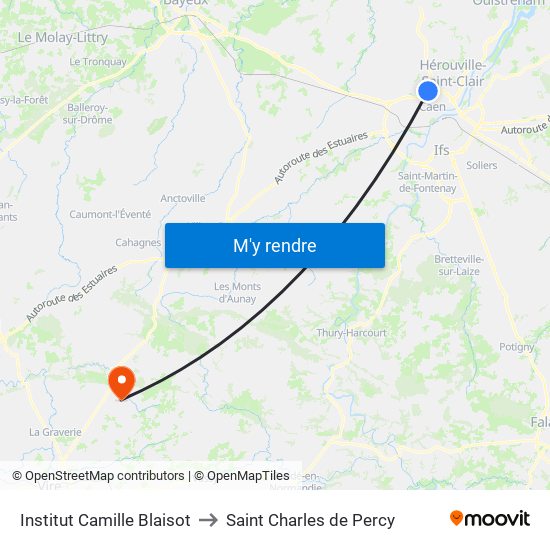 Institut Camille Blaisot to Saint Charles de Percy map