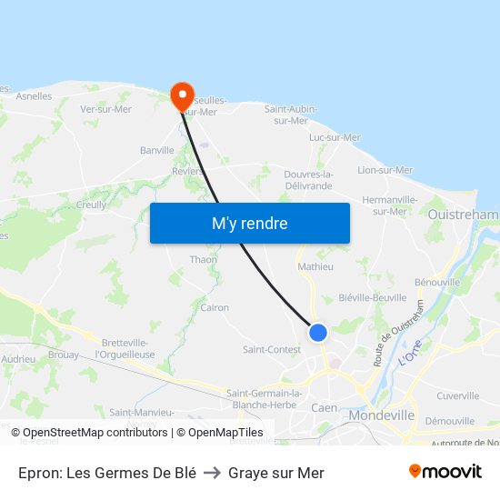 Epron: Les Germes De Blé to Graye sur Mer map